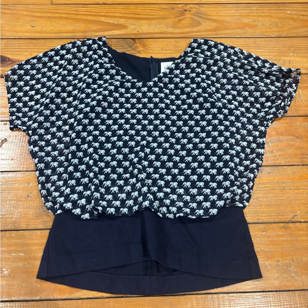 (1006) CABI BLOUSE NAVY